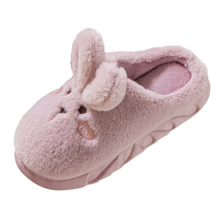 

ZTTD Cute Rabbit Ears Home Warm Thick Bottom Warm Slip House Slipper Women Slipper Women s Slipper A