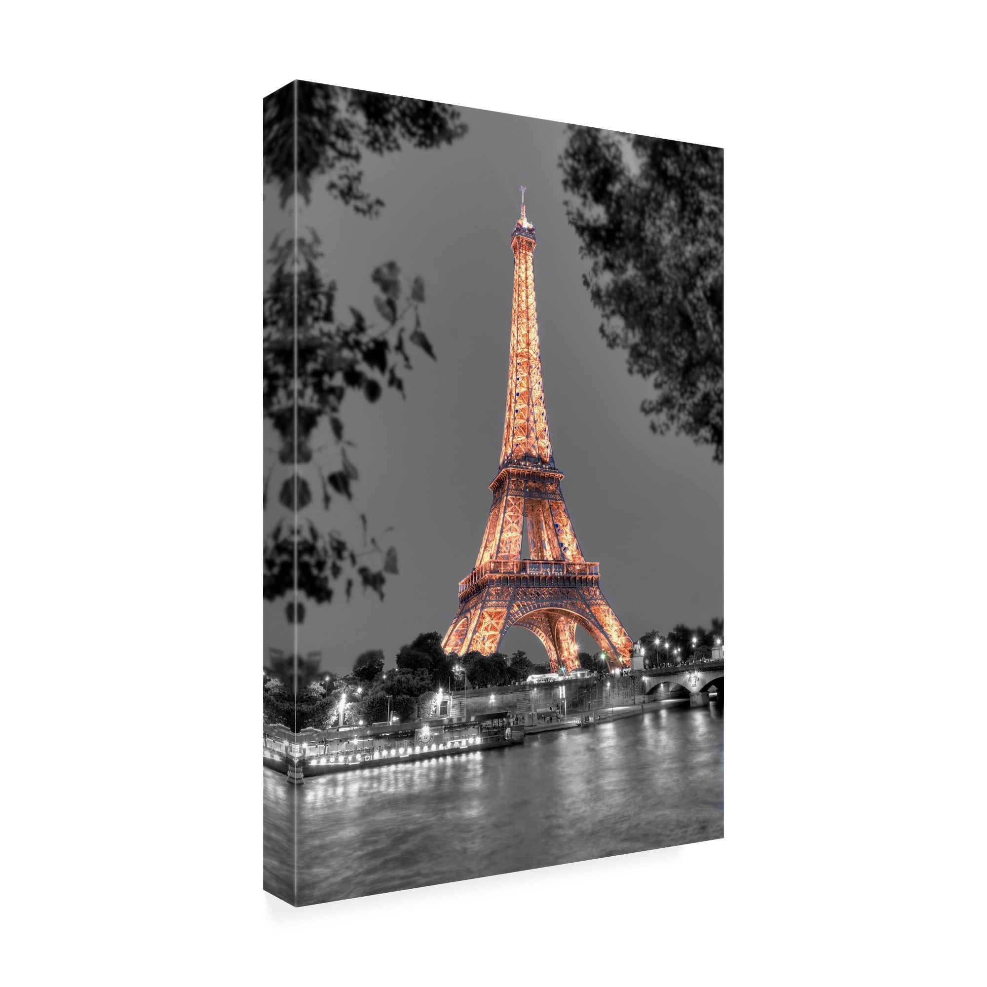 Trademark Fine Art 'Nuit sur la Seine' Canvas Art by Alan Blaustei
