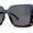 Blue Tortoise / Black, variant on Womens Squared Butterfly Minimal Rectangular Chic Plastic Sunglasses Black Smoke