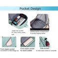 thumbnail image 4 of Mochila escolar de color sólido Mochila para niños Niños Niñas Mochila de ocio intermedia primaria Mochila ligera de nailon para adolescentes (verde claro) Hy, 4 of 5