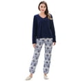 thumbnail image 1 of Richie House Women's Two Piece Sleepwear Set Warm Fleece Knit Top with Flannel Pants RHW2752, 1 of 7