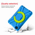 thumbnail image 3 of Dteck For Samsung Galaxy Tab A 8.4 2020 SM-T307/T307U Heavy Duty Dual Layer Rugged Hybrid Shockproof Case With 360 Rotating Kickstand Handle Cover, Blue+Grass Green, 3 of 7
