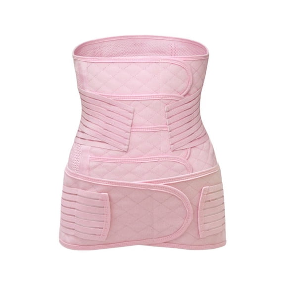 ZQUUVOU Waist Trainer for Women Belly Band Postnatal Wrap Waist Cincher Tummy Control Shapewear Breathing Mesh Fitness Pink
