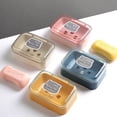 thumbnail image 2 of ACDANC 2Pcs Soap Dish,Plastics Travel Soap Dish,Transparent Box Cover Soap Holder,5"X4"X2", 2 of 3