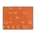 thumbnail image 3 of DouZhe Geometric Decorative Retro Tribe Style Pattern Area Rugs Non-Slip Machine Washable Floor Mat, Style Carpet Doormat, 63x48 inches, 3 of 6