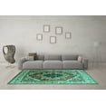 thumbnail image 3 of Ahgly Company Indoor Rectangle Persian Turquoise Blue Traditional Area Rugs, 8' x 12', 3 of 4