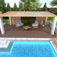 thumbnail image 4 of Stone Style 12" Patio Deck Tiles, DIY Module Interlocking Decking Tiles Floor Tile,Easy and Quick Installation Court Tiles for Porch Poolside Balcony Backyard 44pcs Red Brown, 4 of 8