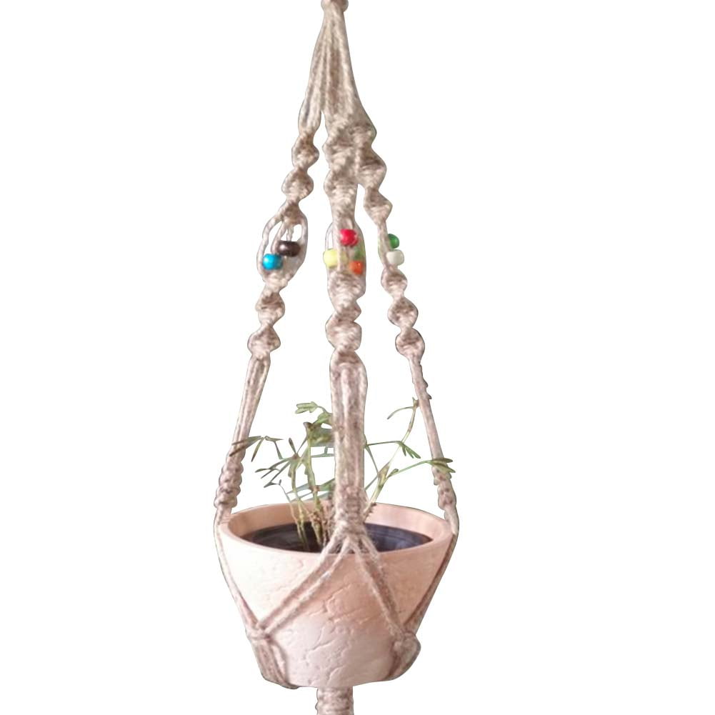 Details about   1PC Macrame Garden Plant Hanger Macrame Hanging Basket Rope Flower Pot Holder 