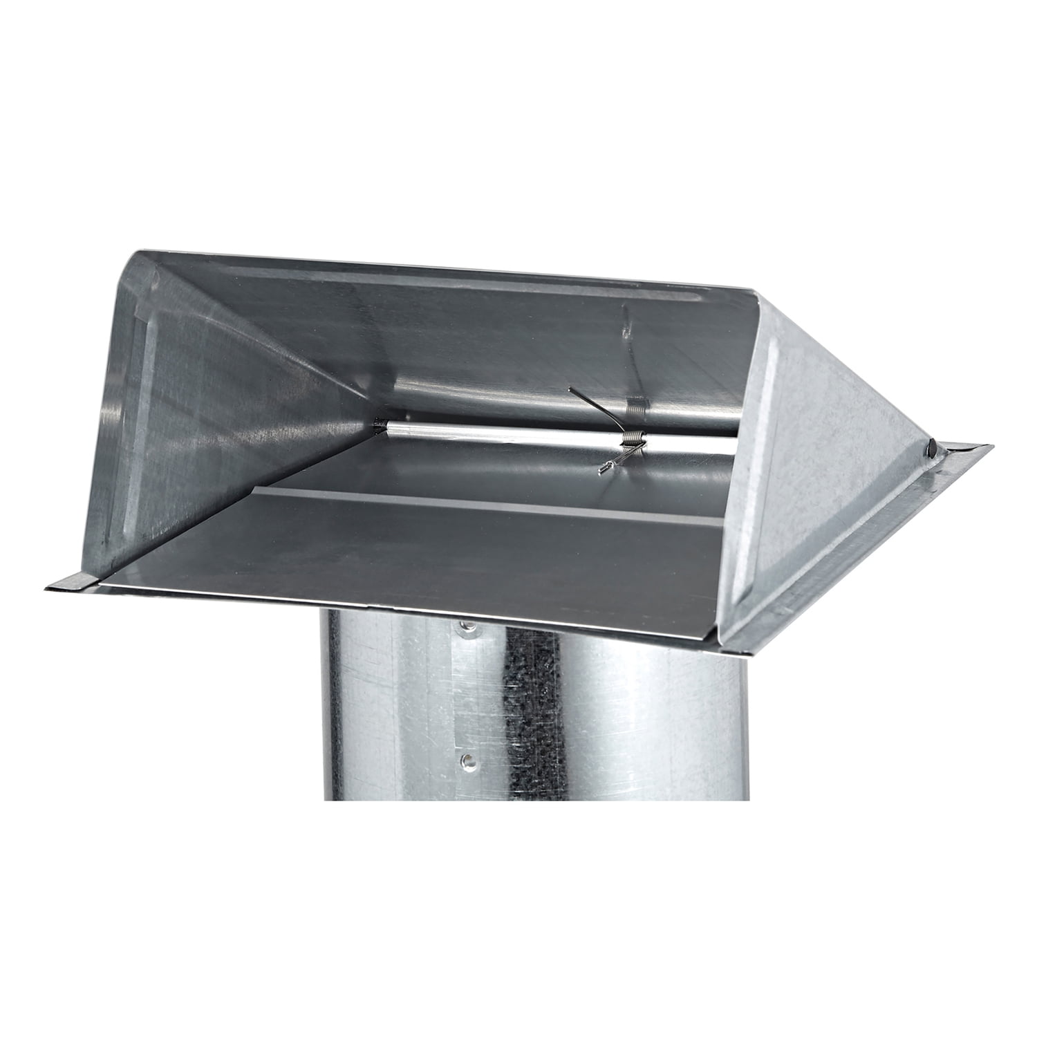 Lambro 6-In. 26-Gauge Galvanized Steel Exhaust Wall Hood Vent with Damper and 11-In. Pipe, 3460G-11, 3460G-11