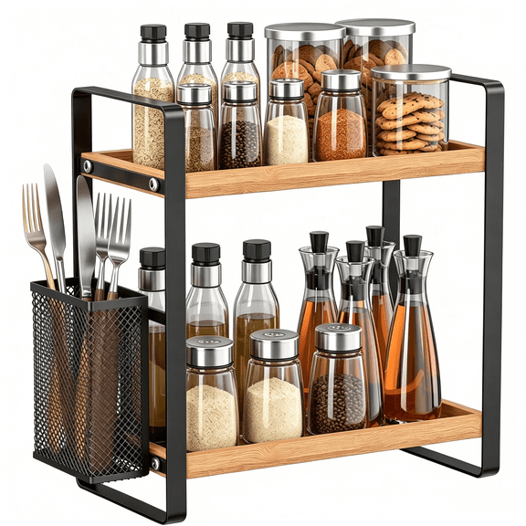 THENNIKIGO Coffee Rack,Kitchen Organizers and Storage,Spice Rack Organizer for Countertop