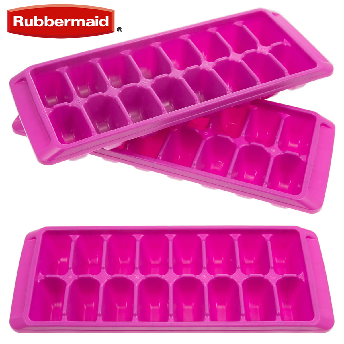 Details about    ea Rubbermaid 1998411 White Stackable Ice Cube Trays 12 