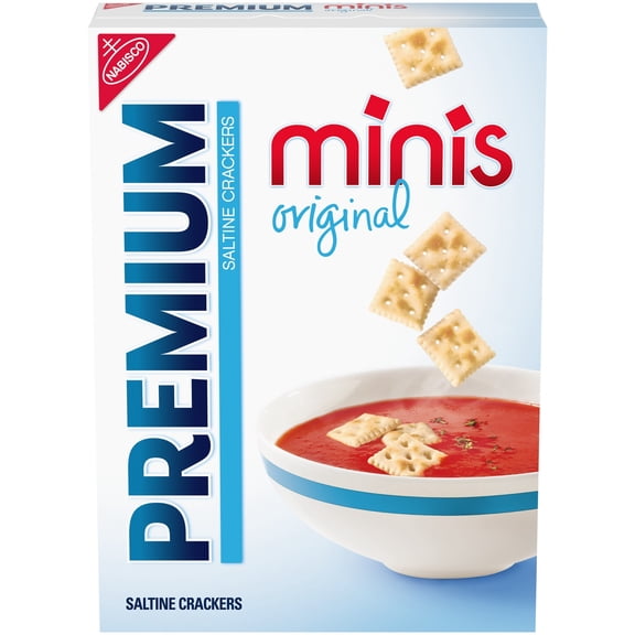 Premium Original Mini Saltine Crackers, Lunch Snacks, 11 oz