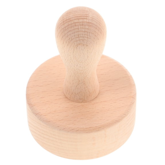 Wooden Tart Tamper Tool for Home Use Light Brown Portable Kitchen Baking 4.5 Inches