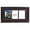 Mahogany W/ Black, variant on CreativePF- 3 Opening Black Picture Frame Holds 5 by 7-inch Media with 10x20-inch Black Mat Collage Including Full Strength Glass, Alphabet Photography