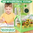 thumbnail image 2 of Huge Wave Kids Gardening Plant Growing Set, Greenhouse Flower Terrarium Set, Dual Cultivation Mode, with Wind Vane & Thermometer, Birthday Gift for Boys Girls Aged 4-8, 2 of 7