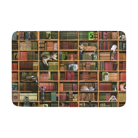Big Sale ! WOAHU Carpet,Polyester Carpet,Library Doormat Bookcase Doormat Book Shelf Personalized Doormat Party Wedding