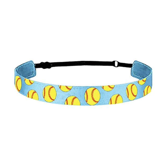 Girls Baseball Softball Sports Hairband Elastic Non Slip Headband Hairband Running Headband Hair Accessories Kids Hair Accessories Light Blue One Size