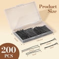 thumbnail image 4 of MORGLES Bobby Pins Black U Shaped Hair Pins for Ballet Buns Women Girls with Storage Box, 2.4IN & 2IN, 4 of 7