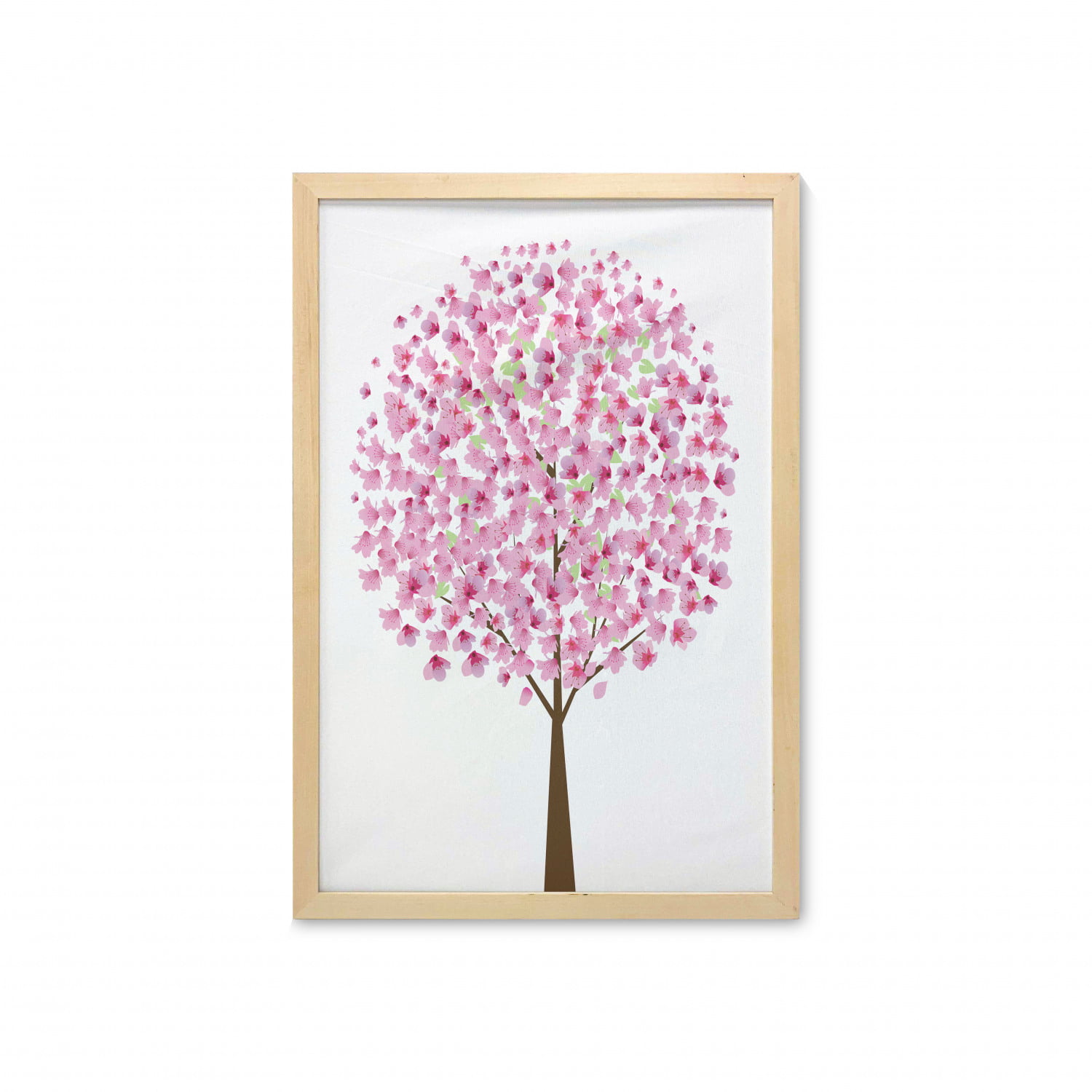 Japanese Pink Cherry Blossom Tree Large Framed Print Picture Poster Flowers 