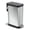 Black Lid, variant on Glad Kitchen Trash Can, 12 Gallon Stainless Steel Slim Step Garbage Bin with Black Lid, Silver