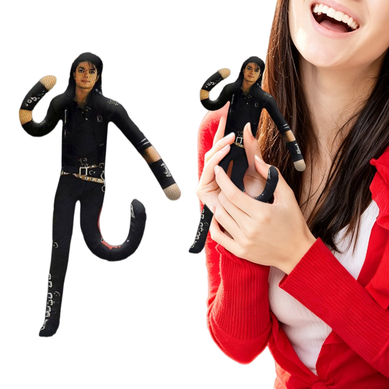 Michael 11" Bendable Plush Figure, Poseable Stuffed Doll Gift for M-J Fans