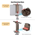 thumbnail image 2 of Mistaha Universal Tablet Tripod Mount Aluminum Alloy Tablet Holder 108-242mm Adjustable Clamp Width with, 2 of 8