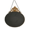 thumbnail image 5 of Creative Co-Op Vintage Pewter Framed Wall Mirror with Decorative Chain, Black, 5 of 6