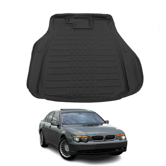 OMAC Cargo Mats Liner for BMW 7 Series E65 Sedan 2002-2008 Black All-Weather TPE