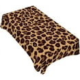 thumbnail image 1 of Leopard Textures Brown Tablecloth 60x84 Inch Rectangular Animal Skin Fur Spots Circle Lifelike Fashion Design Oblong Table Cloth Kitchen Table Decorations for Home Dinner Party, 1 of 6