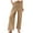 Khaki, variant on Wensltd Summer Women Straight Pants High Wasited Lounge Pants Comfy