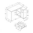 thumbnail image 6 of Monarch Specialties - Computer Desk, Corner, 46"L, L Shape, Work, Laptop, Brown Laminate, 6 of 6
