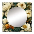 thumbnail image 2 of Designart "Verdant Chrysanthemum I" Floral Square Mirror For Wall Decor - Large Green Square Printed Wall Mirror Art - Square Cottage Mirror - Wall Mounted Square Large Mirror, 2 of 5
