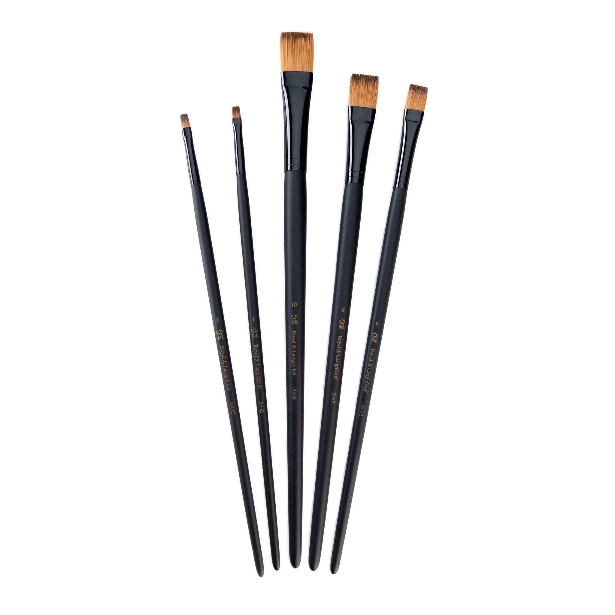 RSET-4307 | Essentials™ 5pc Gold Taklon Variety Brush Set 4307