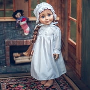 The Queen's Treasures 18 Inch Doll Clothes, Officially Licensed Little House on The  Prairie Sleepwear Outfit. Full Length Nightgown and Nightcap, Compatible For Use With American Girl Dolls