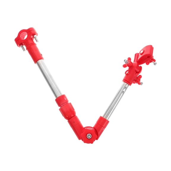 DECOMELODY 1Pcs Red Bicycle Umbrella Mount Holder Abs Stainless Steel For Outdoor Bike Stroller Portable