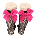 thumbnail image 3 of Chaussettes en Résille pour Femmes Chaussettes Hautes en Maille avec Noeud en Satin, 3 of 6
