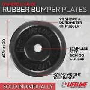 Lifeline Fitness 205 Lb. Rubber Bumper Plate Set