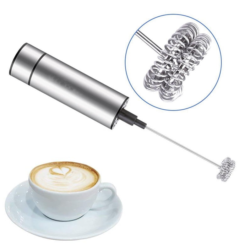 Perfect for the Best Latte,Cofee,Cappuccino GetEnergy Electric Milk Frother Handheld Includes Stainless Steel Stand Whip Foamer,Durable Drink Mixer 