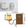 thumbnail image 4 of Kiven Cordless Table Lamp, 1-Light Rechargeable Bookshelf Lamp with White Fabric Lampshade, Farmhouse Decorative Bookend, Cordless Lamp for Bookshelf Office Home Decor Bedside, 4 of 7