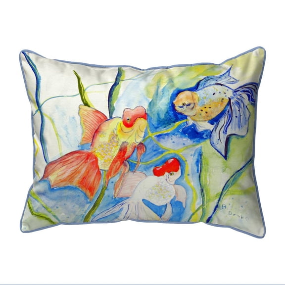 Betsy Drake Interiors Fantails Large Indoor/Outdoor Pillow 16x20