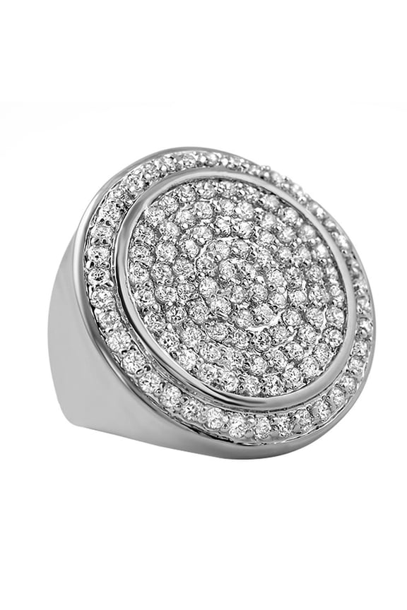 Mega Circles of Ice CZ Bling Bling Ring