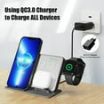 thumbnail image 2 of 3 in 1 LED Alarm Clock Wireless Charger Stand Fast Charging Dock Station for Apple Watch For airpods Pro for iPhone 14 13 12 Pro Max, 2 of 6