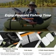 thumbnail image 4 of Barara King Inflatable Fishing Float Tube with Pump Storage Pockets and Fish Ruler-Green, 4 of 10