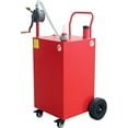 thumbnail image 4 of Acekid 50 Gallon Fuel Caddy, Portable Fuel Transfer Tank with Manual Pump, 4 Wheels, for Gasoline & Diesel, Red, 4 of 8