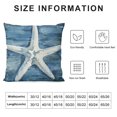 thumbnail image 5 of Creowell Summer Starfish Throw Pillow Covers Nautical Coastal Beach Ocean Themed Pillow Cases Vintage Navy Blue Wood Plank Decorative Cushion Cases for Outdoor Couch Patio, 5 of 5