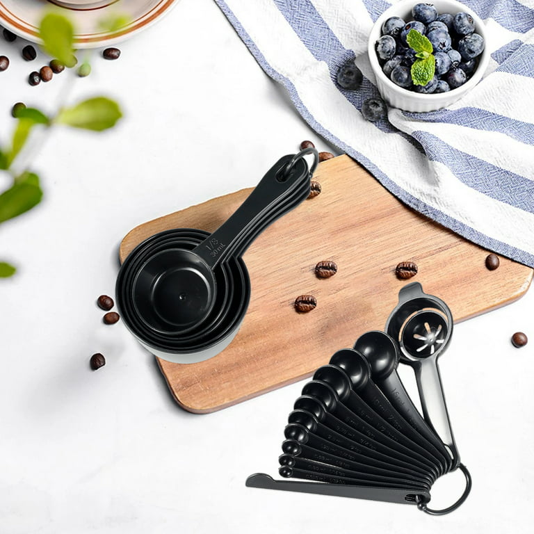 8 Piece Measuring Cups Set and Measuring Spoons Set-Nesting Kitchen  Measuring Set, Liquid and Dry Measuring Cup Set (Wood)