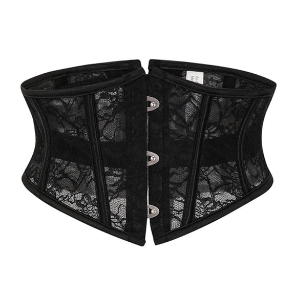 QQZ Sheer Lace Waist Cincher Corset For Women, Tummy Control Shapewear Women, Steel Boned Waspie Plus Size Corset Top For Daily Outfit, Halloween, Club Party And Cosplay
