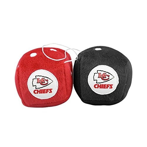 Dados esponjosos de 3 de los Kansas City Chiefs de la NFL, en colores del equipo