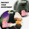 thumbnail image 4 of Xecao Northern Lights Pattern Car Seat Back Protector 2 Pack Large Capacity Pocket, Kick Mats Back Seat Protector, 4 of 8