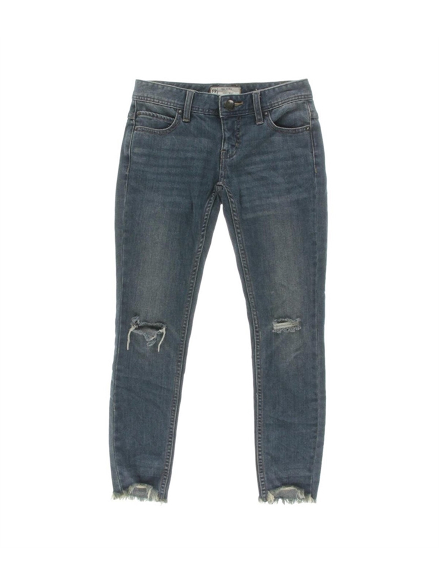 womens ripped ankle grazer jeans